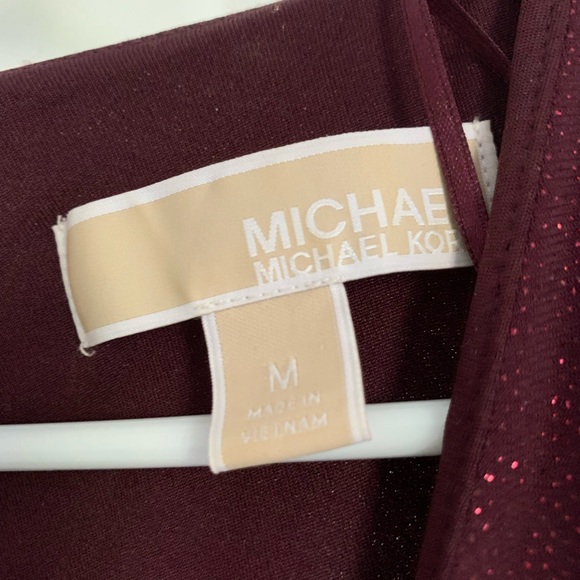Michael Kors Burgundy Sparkle Jumpsuit, Sz M - Picture 3 of 16